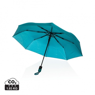 Logo trade business gifts image of: 21" Impact AWARE™ 190T mini auto open umbrella