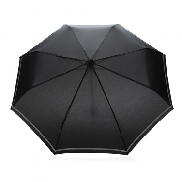 Logo trade corporate gifts picture of: 20.5"Impact AWARE™ RPET 190T pongee mini reflective umbrella