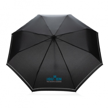 Logotrade promotional item image of: 20.5"Impact AWARE™ RPET 190T pongee mini reflective umbrella