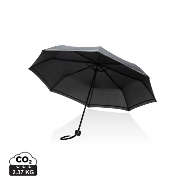 Logo trade advertising products image of: 20.5"Impact AWARE™ RPET 190T pongee mini reflective umbrella