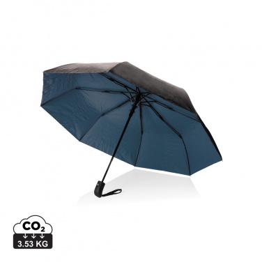 Logo trade business gift photo of: 21" Impact AWARE™ RPET 190T Pongee dual colour mini umbrella