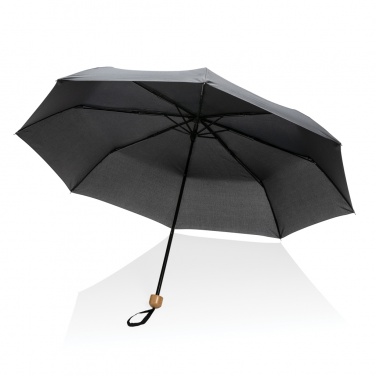 Logotrade advertising product image of: 20.5" Impact AWARE™ RPET 190T Pongee bamboo mini umbrella