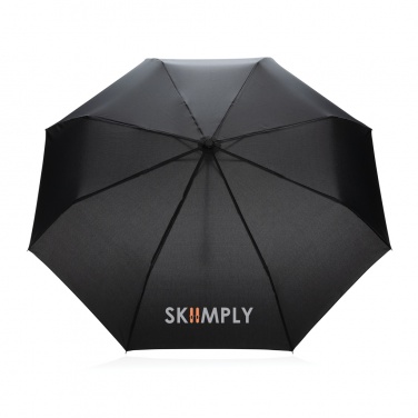 Logo trade promotional gifts picture of: 20.5" Impact AWARE™ RPET 190T Pongee bamboo mini umbrella