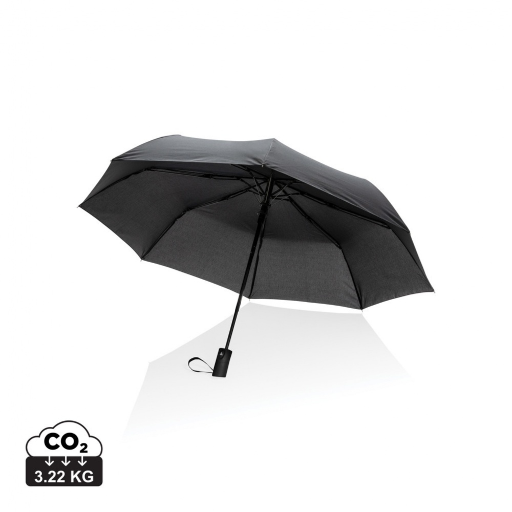 Logo trade promotional merchandise image of: 21" Impact AWARE™ RPET 190T mini auto open umbrella