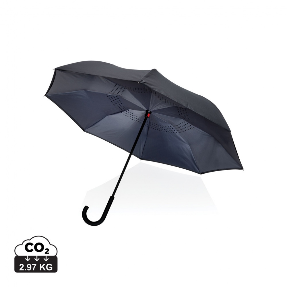 Logo trade advertising products picture of: 23" Impact AWARE™ RPET 190T reversible umbrella