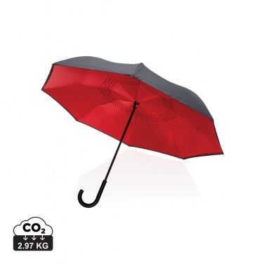 Logo trade advertising product photo of: 23" Impact AWARE™ RPET 190T reversible umbrella