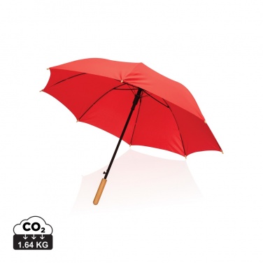 Logotrade promotional giveaway image of: 23" Impact AWARE™ RPET 190T auto open bamboo umbrella