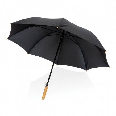 Logotrade promotional merchandise picture of: 27" Impact AWARE™ RPET 190T auto open bamboo umbrella