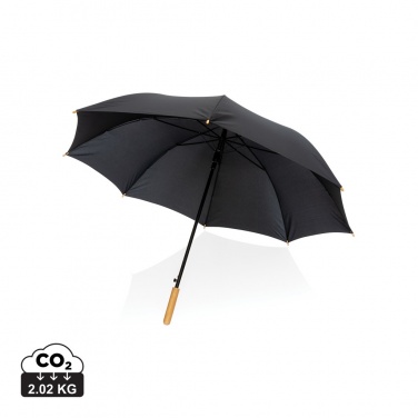 Logotrade promotional merchandise photo of: 27" Impact AWARE™ RPET 190T auto open bamboo umbrella