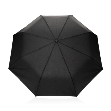 Logo trade promotional giveaways image of: Kaycey 21" AWARE™ RPET Acacia wood mini auto open umbrella