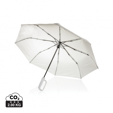 Logotrade advertising product image of: Yara 21" AWARE™ RPET solid colour umbrella with carabiner