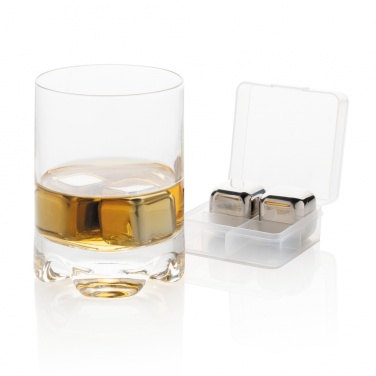 Logotrade promotional item picture of: Re-usable stainless steel ice cubes 4pc