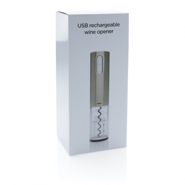 Logo trade promotional merchandise image of: Electric wine opener - USB rechargeable