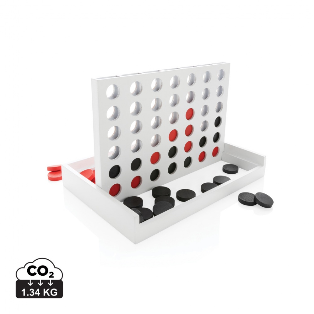 Logo trade promotional products picture of: Connect four wooden game