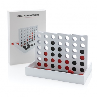 Logo trade advertising products picture of: Connect four wooden game