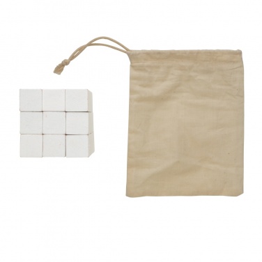 Logo trade promotional items image of: Wooden brain game in canvas pouch