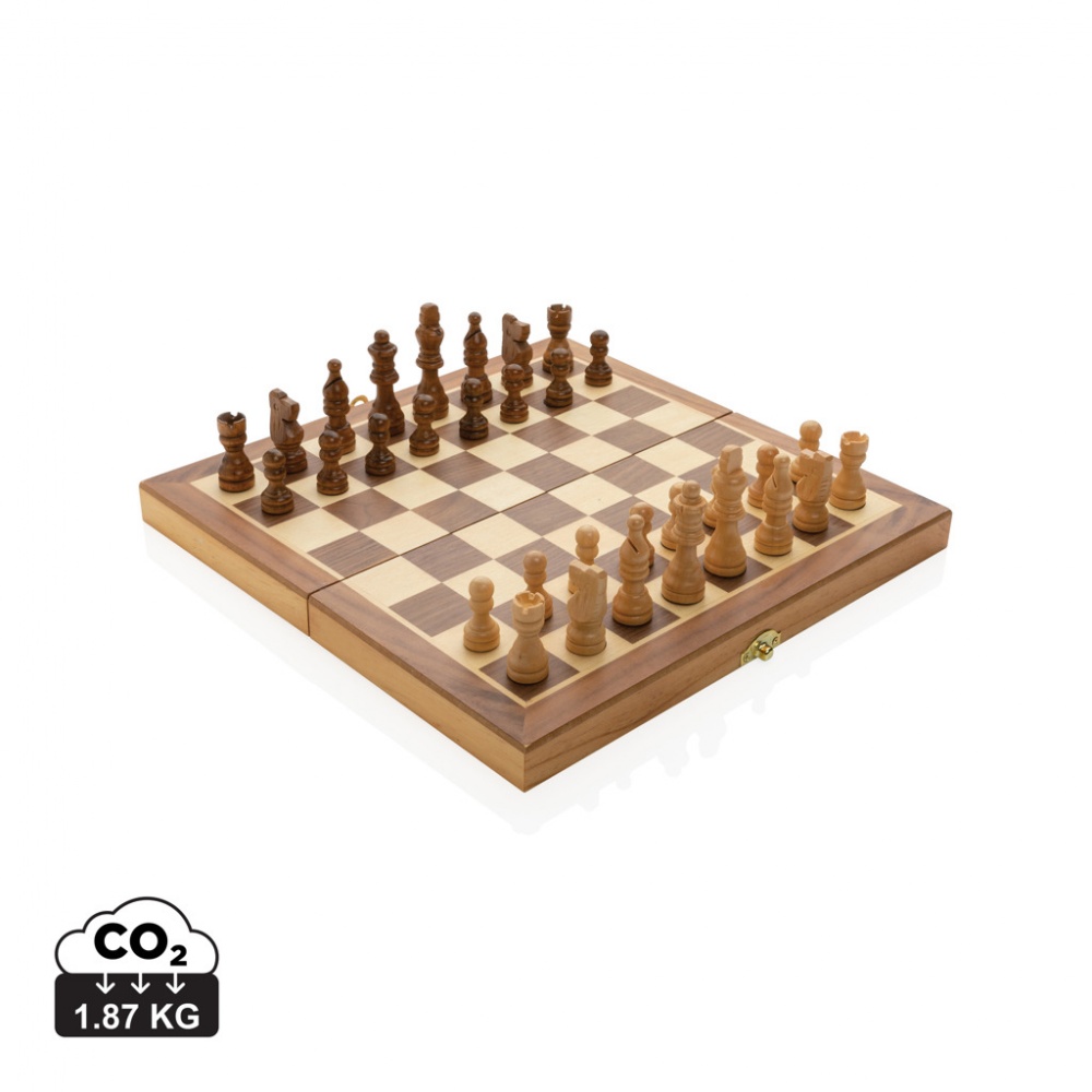 Logotrade promotional product image of: Luxury wooden foldable chess set