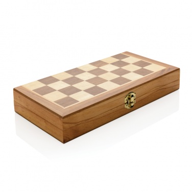 Logo trade advertising products image of: Luxury wooden foldable chess set