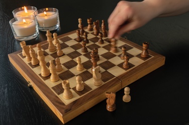 Logotrade business gift image of: Luxury wooden foldable chess set