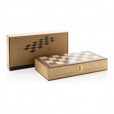 Logotrade promotional item picture of: Luxury wooden foldable chess set