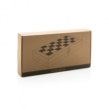 Logo trade promotional merchandise picture of: Luxury wooden foldable chess set