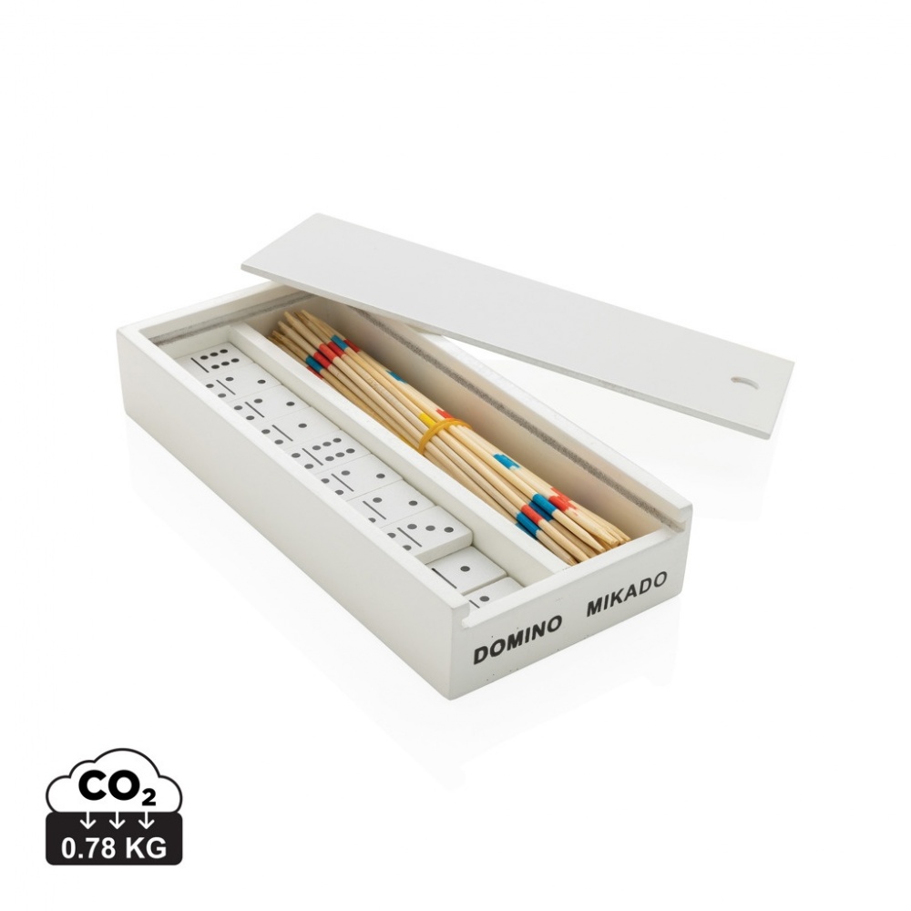 Logo trade promotional item photo of: Deluxe mikado/domino in wooden box