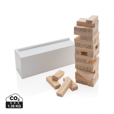 Logotrade corporate gift image of: Deluxe tumbling tower wood block stacking game