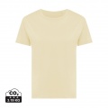 Iqoniq Yala women lightweight recycled cotton t-shirt, cream yellow