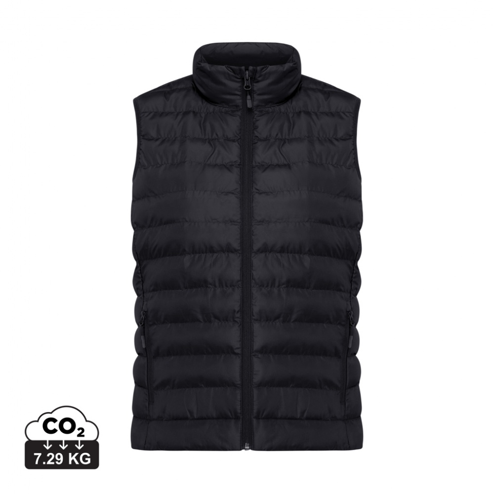 Logo trade promotional giveaway photo of: Iqoniq Meru women recycled polyester bodywarmer