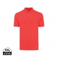 Iqoniq Yosemite recycled cotton pique polo, luscious red