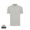 Iqoniq Yosemite recycled cotton pique polo, heather grey