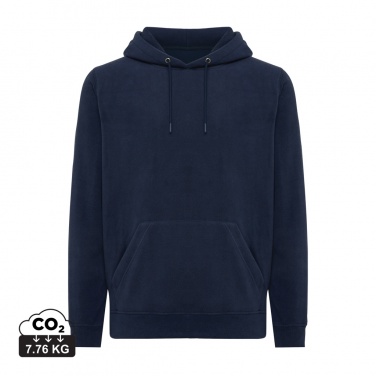 Logo trade promotional merchandise photo of: Iqoniq Trivor recycled polyester microfleece hoodie