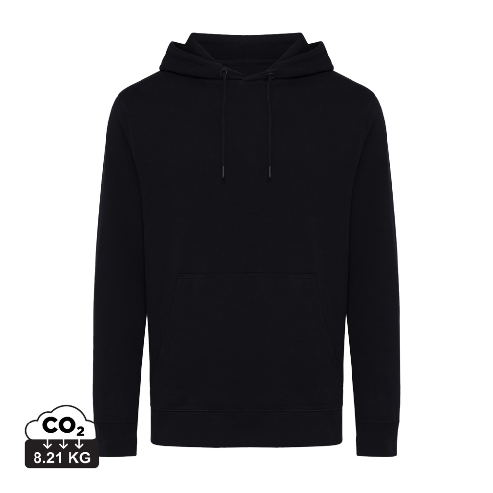 Logo trade corporate gifts image of: Iqoniq Rila lightweight recycled cotton hoodie