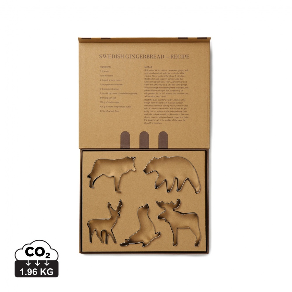 Logo trade promotional merchandise picture of: VINGA Nordic big 5 cookie cutter 5-piece set