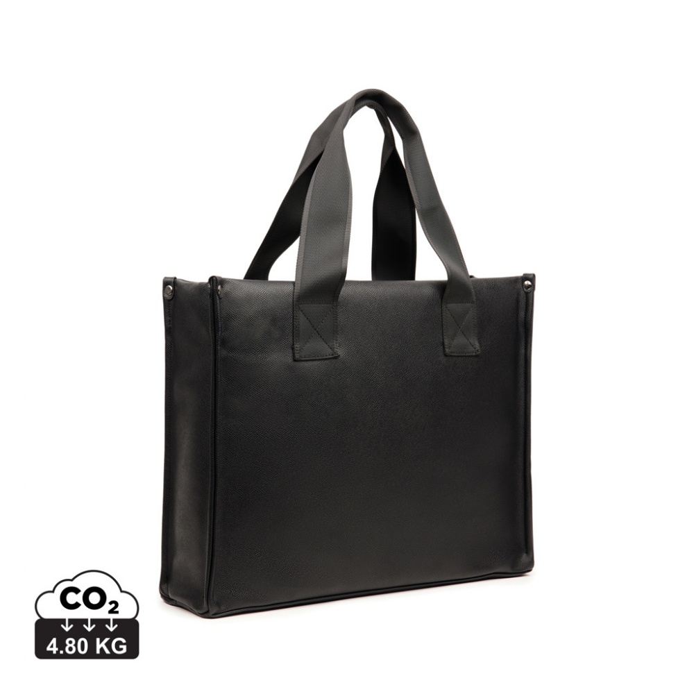 Logo trade promotional giveaway photo of: VINGA Bermond RCS recycled PU tote bag