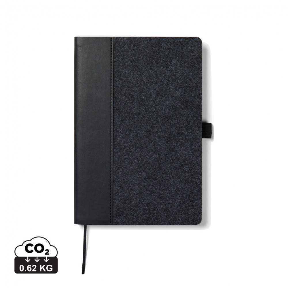 Logo trade advertising products picture of: VINGA Albon GRS recycled felt notebook