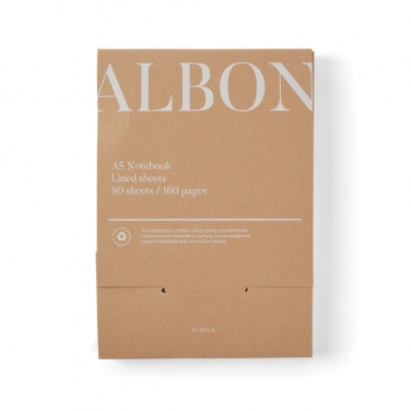 Logotrade promotional item picture of: VINGA Albon GRS recycled felt notebook