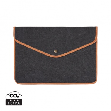 Logo trade promotional items picture of: VINGA Bosler GRS recycled canvas 14" laptop sleeve