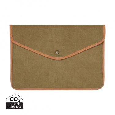 Logo trade promotional items picture of: VINGA Bosler GRS recycled canvas 16" laptop sleeve