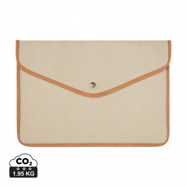 Logo trade promotional products image of: VINGA Bosler GRS recycled canvas 16" laptop sleeve