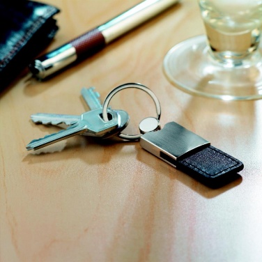 Logo trade advertising products picture of: PU and metal key ring