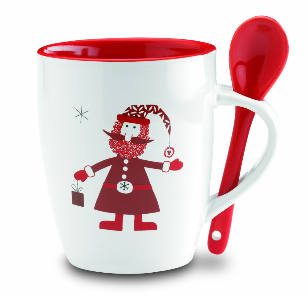 Logotrade business gift image of: Mug with spoon 250ml