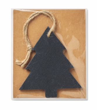 Logo trade promotional merchandise photo of: Slate xmas hanger tree