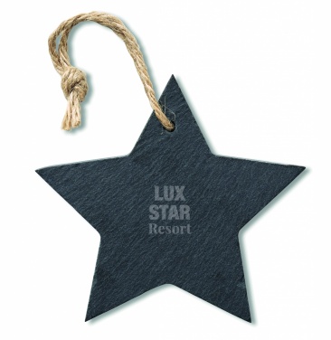 Logo trade promotional items image of: Slate xmas hanger star