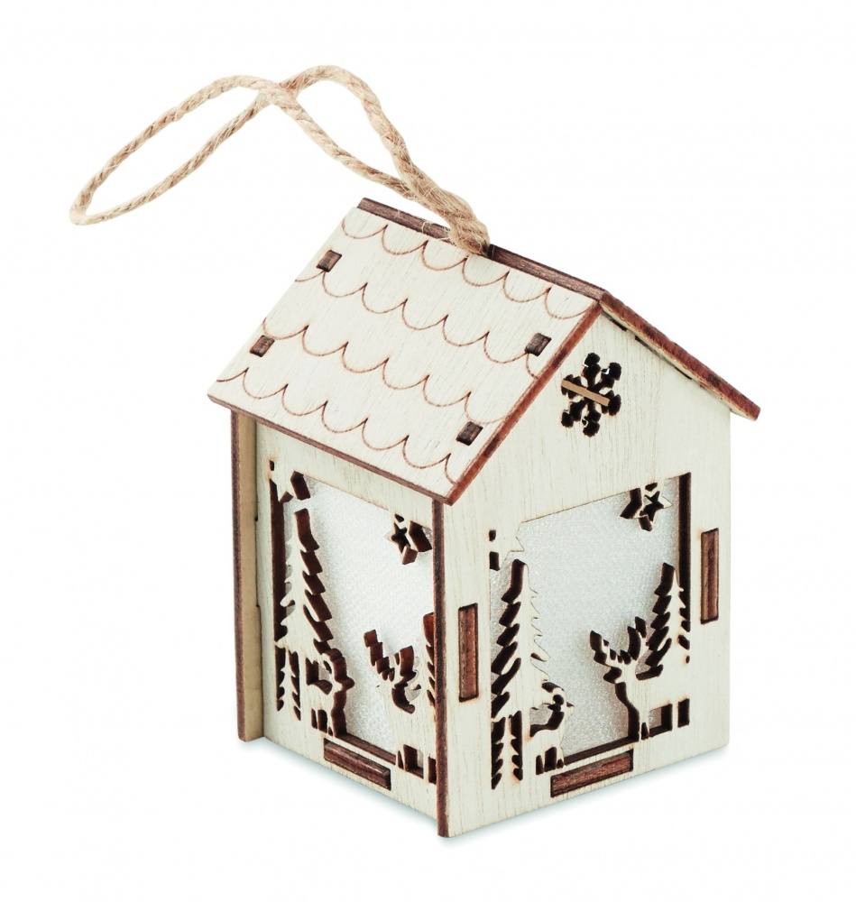 Logo trade promotional items picture of: MDF house with light