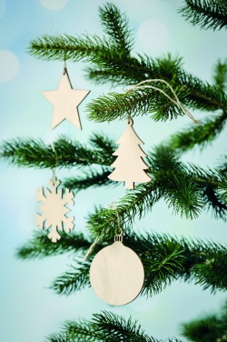 Logo trade business gift photo of: Wooden Tree bauble hanger