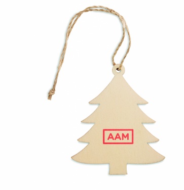 Logotrade promotional item picture of: Wooden Tree shaped hanger