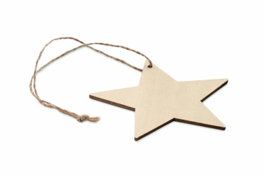 Logotrade corporate gift image of: Wooden star shaped hanger