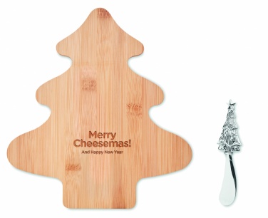 Logo trade promotional items image of: Cheese board set in bamboo