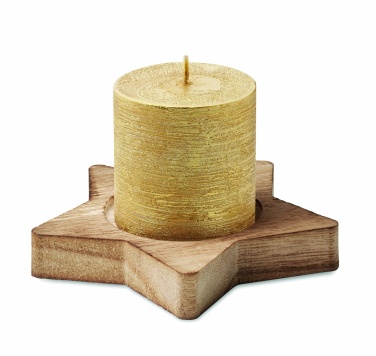 Logotrade advertising product image of: Candle on star wooden base